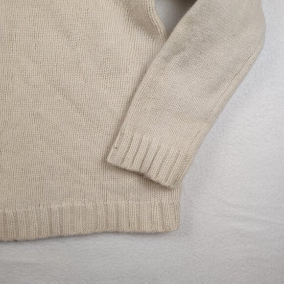 VTG American Eagle Lambswool Sweater Mens M/L/XL Cream Fair Isle Crewneck - Picture 5 of 8